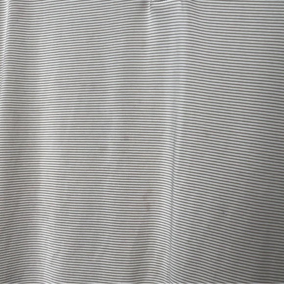 Adidas Climacool Polo Shirt Crown Royal Mens XXL Beige White Stripe Short Sleeve - Picture 6 of 12